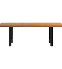 Esstisch Hellbraun 240x80x74 cm Massivholz Eiche Rechteckig