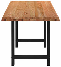 Esstisch Hellbraun 240x80x74 cm Massivholz Eiche Rechteckig