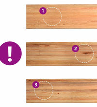 Esstisch Hellbraun 240x80x74 cm Massivholz Eiche Rechteckig