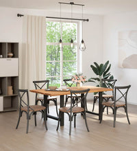 Esstisch Hellbraun 180x100x74 cm Massivholz Eiche Rechteckig