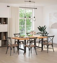 Esstisch Hellbraun 200x100x74 cm Massivholz Eiche Rechteckig