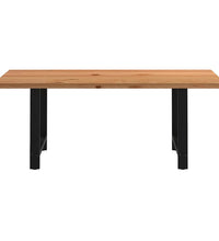 Esstisch Hellbraun 200x100x74 cm Massivholz Eiche Rechteckig