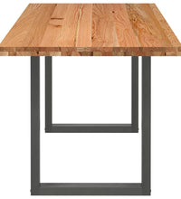 Esstisch Hellbraun 220x80x74 cm Massivholz Eiche Rechteckig