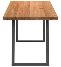 Esstisch Hellbraun 220x80x74 cm Massivholz Eiche Rechteckig