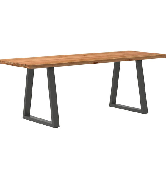 Esstisch Hellbraun 220x80x74 cm Massivholz Eiche Rechteckig