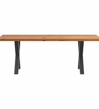 Esstisch Hellbraun 220x80x74 cm Massivholz Eiche Rechteckig