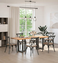 Esstisch Hellbraun 220x80x74 cm Massivholz Eiche Rechteckig