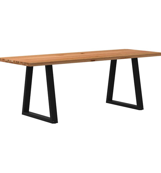 Esstisch Hellbraun 220x80x74 cm Massivholz Eiche Rechteckig