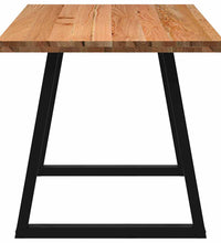 Esstisch Hellbraun 220x80x74 cm Massivholz Eiche Rechteckig