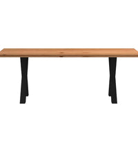 Esstisch Hellbraun 220x80x74 cm Massivholz Eiche Rechteckig