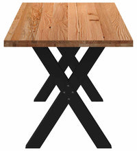 Esstisch Hellbraun 220x80x74 cm Massivholz Eiche Rechteckig