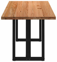 Esstisch Hellbraun 220x80x74 cm Massivholz Eiche Rechteckig