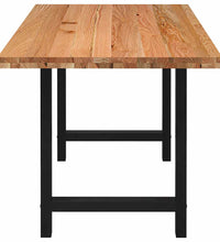 Esstisch Hellbraun 220x80x74 cm Massivholz Eiche Rechteckig