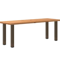 Esstisch Hellbraun 220x80x74 cm Massivholz Eiche Rechteckig