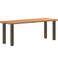 Esstisch Hellbraun 220x80x74 cm Massivholz Eiche Rechteckig