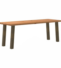 Esstisch Hellbraun 220x80x74 cm Massivholz Eiche Rechteckig