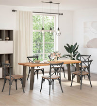 Esstisch Hellbraun 220x80x74 cm Massivholz Eiche Rechteckig