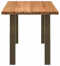 Esstisch Hellbraun 220x80x74 cm Massivholz Eiche Rechteckig