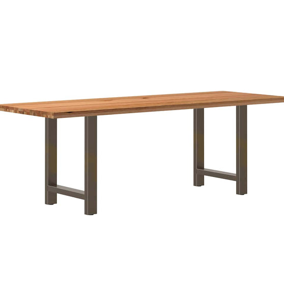 Esstisch Hellbraun 220x80x74 cm Massivholz Eiche Rechteckig