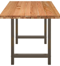 Esstisch Hellbraun 220x80x74 cm Massivholz Eiche Rechteckig