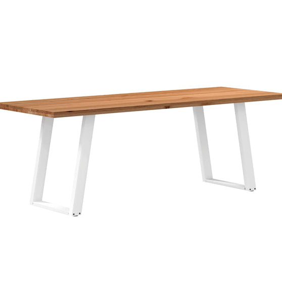 Esstisch Hellbraun 220x80x74 cm Massivholz Eiche Rechteckig