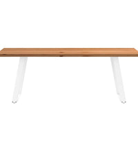 Esstisch Hellbraun 220x80x74 cm Massivholz Eiche Rechteckig