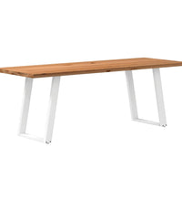 Esstisch Hellbraun 220x80x74 cm Massivholz Eiche Rechteckig