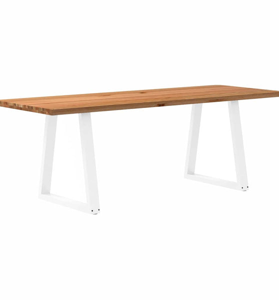 Esstisch Hellbraun 220x80x74 cm Massivholz Eiche Rechteckig