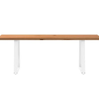 Esstisch Hellbraun 220x80x74 cm Massivholz Eiche Rechteckig