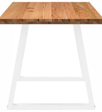 Esstisch Hellbraun 220x80x74 cm Massivholz Eiche Rechteckig