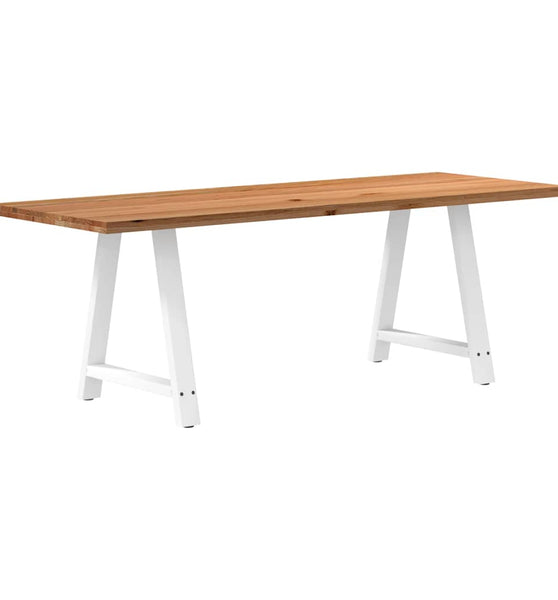 Esstisch Hellbraun 220x80x74 cm Massivholz Eiche Rechteckig