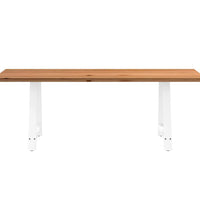 Esstisch Hellbraun 220x80x74 cm Massivholz Eiche Rechteckig