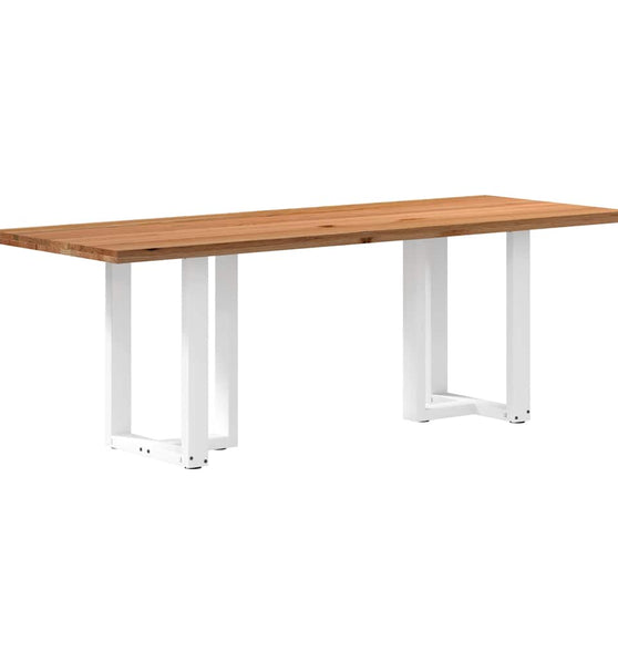 Esstisch Hellbraun 220x80x74 cm Massivholz Eiche Rechteckig