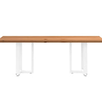 Esstisch Hellbraun 220x80x74 cm Massivholz Eiche Rechteckig