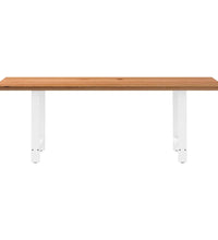 Esstisch Hellbraun 220x80x74 cm Massivholz Eiche Rechteckig