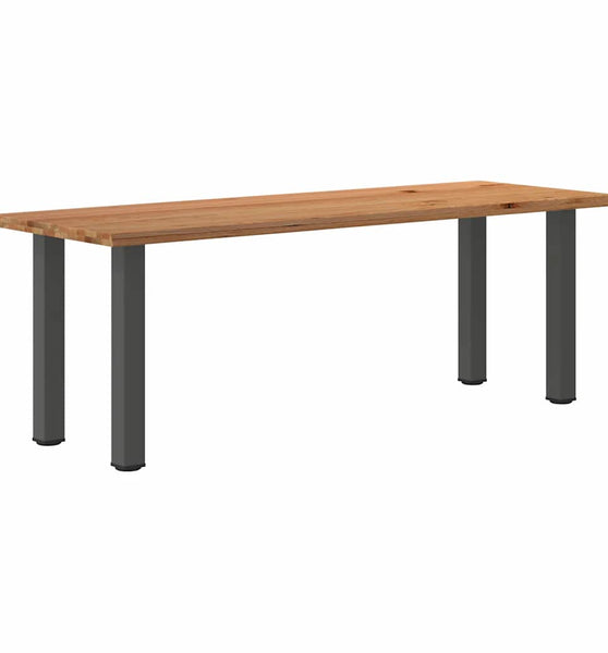 Esstisch mit Baumkanten 220x80x74 cm Massivholz Eiche