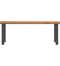 Esstisch mit Baumkanten 220x80x74 cm Massivholz Eiche