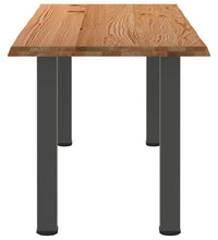 Esstisch mit Baumkanten 220x80x74 cm Massivholz Eiche