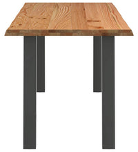 Esstisch mit Baumkanten 220x80x74 cm Massivholz Eiche