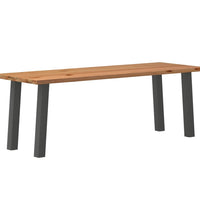 Esstisch mit Baumkanten 220x80x74 cm Massivholz Eiche