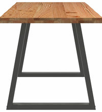 Esstisch mit Baumkanten 220x80x74 cm Massivholz Eiche