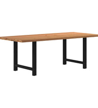 Esstisch Hellbraun 220x100x74 cm Massivholz Eiche Rechteckig