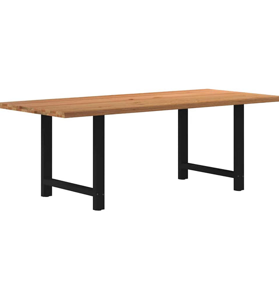 Esstisch Hellbraun 220x100x74 cm Massivholz Eiche Rechteckig