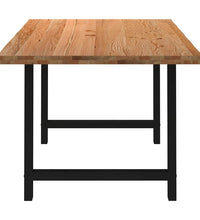 Esstisch Hellbraun 220x100x74 cm Massivholz Eiche Rechteckig