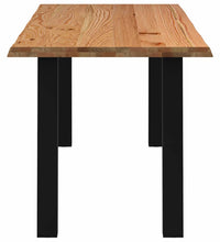 Esstisch mit Baumkanten 220x80x74 cm Massivholz Eiche