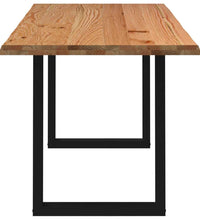 Esstisch mit Baumkanten 220x80x74 cm Massivholz Eiche