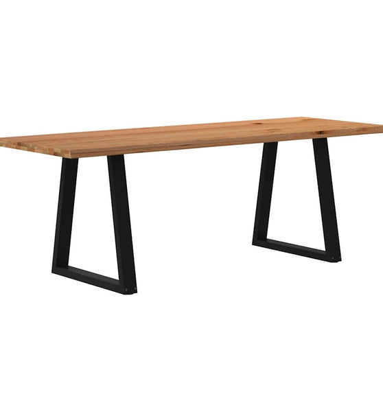 Esstisch mit Baumkanten 220x80x74 cm Massivholz Eiche