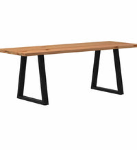 Esstisch mit Baumkanten 220x80x74 cm Massivholz Eiche