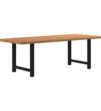 Esstisch Hellbraun 240x100x74 cm Massivholz Eiche Rechteckig