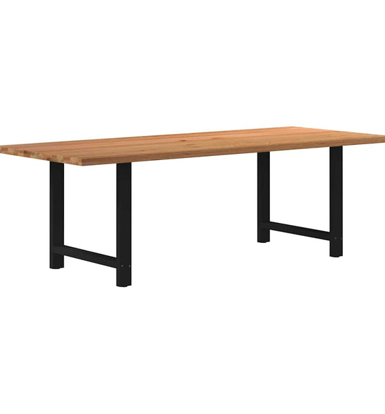 Esstisch Hellbraun 240x100x74 cm Massivholz Eiche Rechteckig